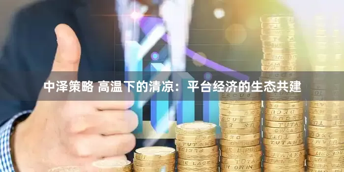 中泽策略 高温下的清凉：平台经济的生态共建